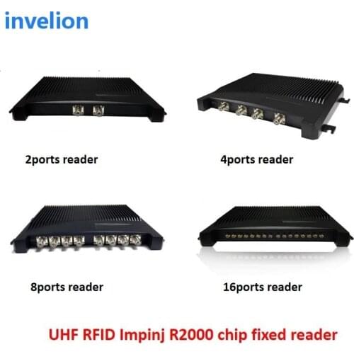 Four channal Impinj R2000 Chip RFID Reader UHF +free sdk and test demo+free shoes tag and bib tag