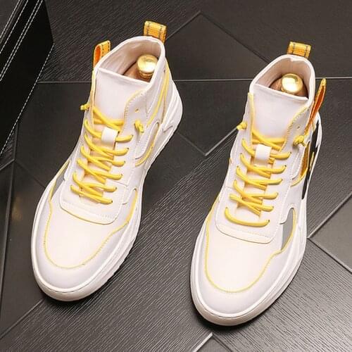 High Top Platform Designer sneakers Rock Punk New Two-Tone Mix Loafers Shoes Walking Out Of Office Sneakers Zapatos Hombre