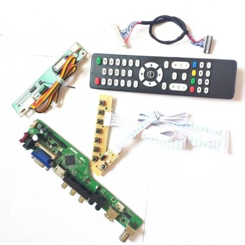 For LP154W01-A4/A5 LVDS 1CCFL 30Pin HDMI-Compatible VGA USB AV RF T.V56 drive board keyboard+Remote+Inverter LCD monitor