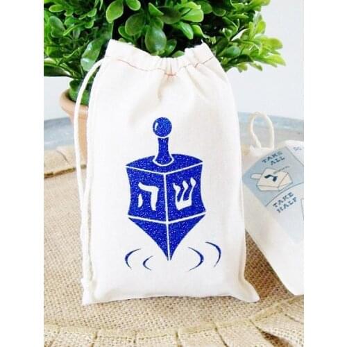 Personalized Happy Hanukkah muslim bag Gift Card Holder Wraps party Stocking Stuffer favor gift muslim bags