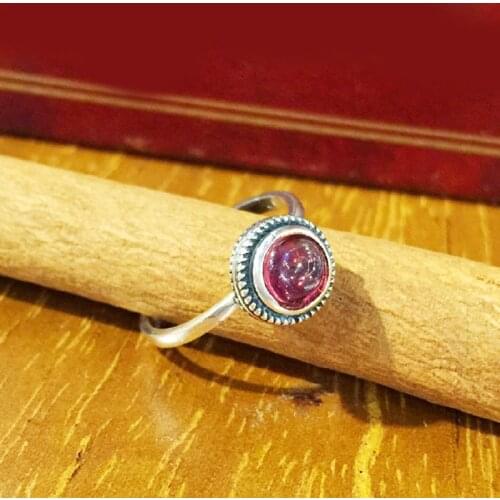 Creative Style Boho Red Crystal Ball Rings For Women Men Adjustable Ring Fashion Charm Jewelry Wholesale 2021