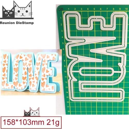 Metal Cutting Dies LOVE Word Letter Cut Die Mold Card Scrapbook Paper Craft Knife Mould Blade Punch Stencils