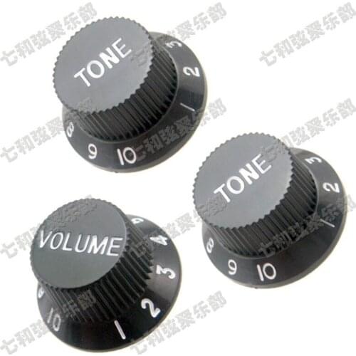 A set of 3 Pcs Black White Guitar Speed Control Knobs for Electric Guitar accessories parts Musical instrument