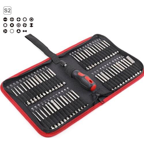 55 Pieces Screwdriver Bits Set 75mm Length S2 Steel HRC55-60