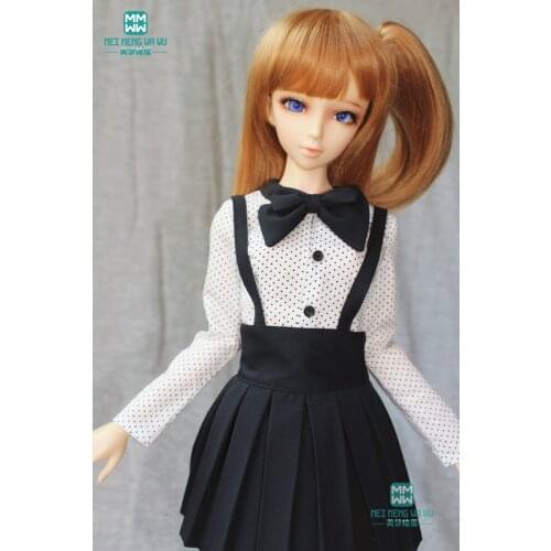 BJD doll clothes girl dress for 1/3 BJD doll fashion black pleated skirt