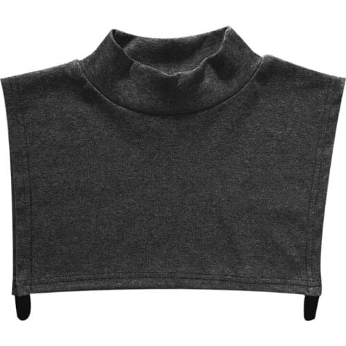 Unisex Solid Color Turtleneck Half Top Dickey Detachable Fake Collar Neck Warmer X5XA