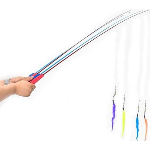 Pet Cat Interactive Toys Funny Telescopic Feather Rod Teaser Rod Wand Interactive Toys Funny Stick Cat Training Supplies #8