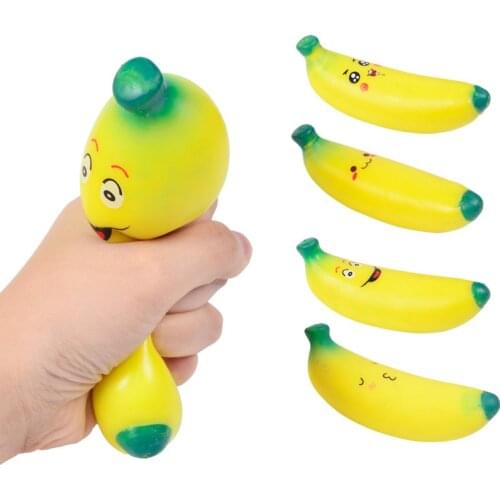 Portable Decompression Toy Simulation Banana Sensory Ball Weird Squeeze Toys for Adult Children SAL99
