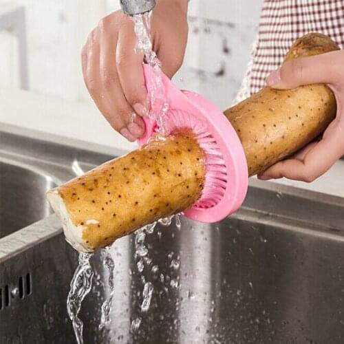 Portable Kitchen Plastic Accessories Vegetable Clean Gadgets Corn Whisker Cleaning Corn Potatoes Yam Washing Brush