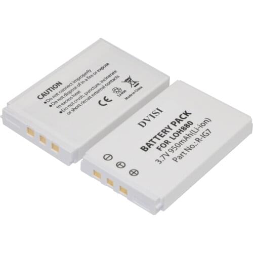 R-IG7 Battery DVISI 2Pcs 3.7V Rechargeable Lithium ion Bateria for LOH880 Logitech Harmony One 900 720 850 880 885 890 Pro H880
