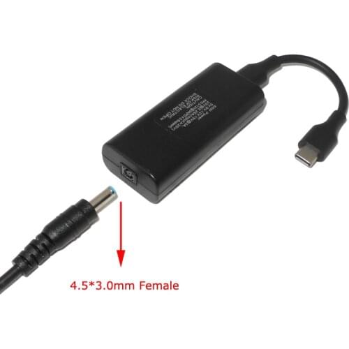 Laptop Power Jack Connector Dc Adapter Converter 4.5*3.0mm Female to USB Type C Plug for Macbook Hp Lenovo Type-C Charger