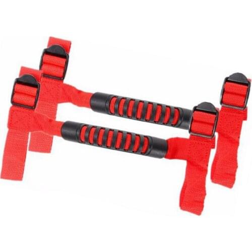 Belt For Jeep Wrangler Narrow Handle 4PCS/2PCS Handrail Universal Roll Bar Cages Grab Handle Auto Car Interior Parts Accessories
