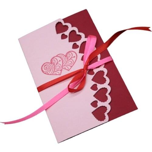 Heart Frames Metal Cutting Dies Stencil Scrapbooking DIY Album Stamp Paper Card H58C