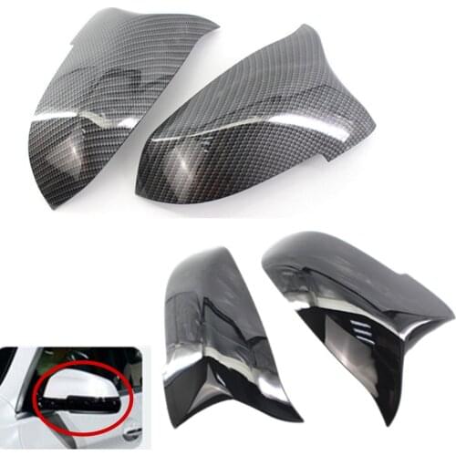 Pair Car Side Rearview Mirror Cover Caps Replacement For BMW 5 6 7 Series F10 F18 F11 F06 F07 F12 F13 F01 F02 2014 2015 2016