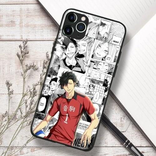 Tetsuro Kuroo Haikyu!! anime Soft TPU Glass Phone Case for IPhone SE 6s 7 8 Plus X Xr Xs 11 12 Mini Pro Max Samsung