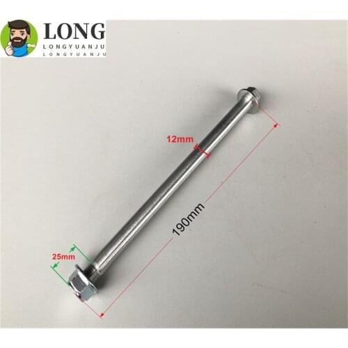 12mm 190mm Universal Motorcycle Bike Front Rear Wheel Axle Dirt Pit Bike AVT CG 125 150 Wheel Axle M12x190mm