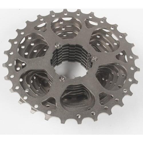 SUNSHINE High Tension Steel Freewheel Road Bicycle 9 Speed 11-28T Nichrome Silver Cassette Flywheel Bike Parts