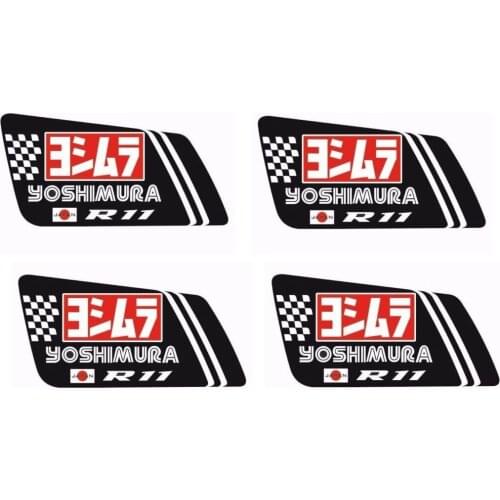 Yoshimura NEW R11 Exhaust Muffler Decal Replacement End Cap Sticker 4pcs
