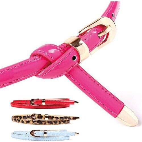 WomenS New Thin Pu Leather Belt Simple Matching Skirt Pin Buckle Free Adjustment Trendy Design Sweet Youth Student Belt