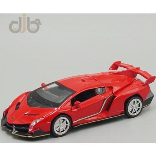 1:32 Diecast Car Model Toy F-Lamborghini Veneno Pull Back Sport Car With Sound & Light