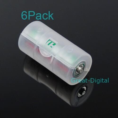 W3JD 2x AA to C Size Battery Converter Adaptor Adapter Case
