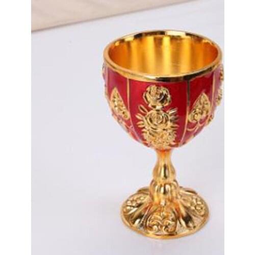 30ml Retro Metal Wine Glass Bar Dinnerware Aluminum Alloy 30ml Beer Glass Coffee Cup Goblet Legs