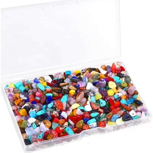 400 Pcs Crystal Gemstones Beads for Jewelry Ring Making, Jewelry Stone Chip Beads for Earring and Bracelets Making