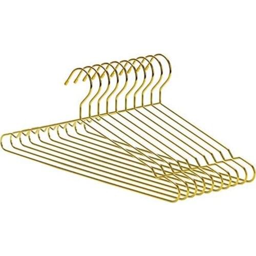 50LB 10 Pcs Heavy Duty Metal Hangers with Notches Clothes Coat Suit Shirt Organizer Space Saving Wardrobe Clothing Storage Rack