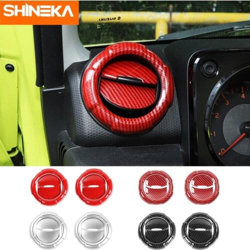 SHINEKA Interior Accessories for Jimny Car Dashboard Air Conditioning Air Outlet Vent Trim Cover Sticker for Suzuki Jimny 2019