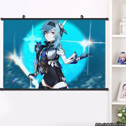 Anime Game Genshin Impact Eula Cosplay Wall Scroll Painting Poster HD Print Home Decor Collection Art 40x60cm