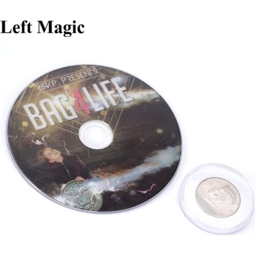Bag4Life (1 US Half Dollar Coin And DVD) By Mark Bendell And Issy Simpson Magic Tricks Coin Illusions Close Up Magic Props