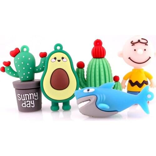 2pcs Colorful Cartoon Shark Cactus Avocado Baby PVC Charms For Women Men DIY Making Car Pendant Keychain Bag Jewelry Gift