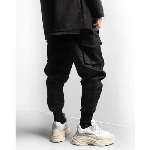 Spring and autumn mens trousers new trend hip hop casual slacks mens soft tooling jogging pants Leggings