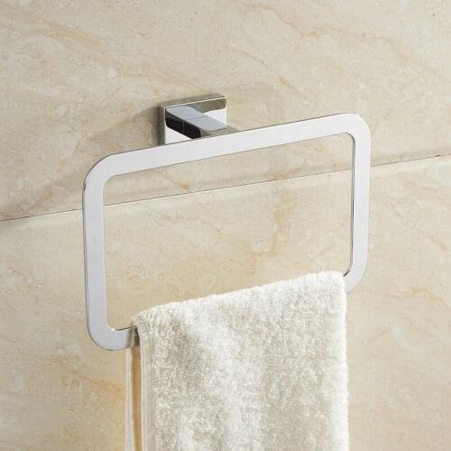 Vidric sanitary towel ring holder, zinc alloy metal bath towel racks hanging , chrome wall mounted towel bar oblong
