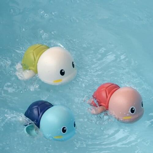 Baby Bath Swimming Toy Cute Cartoon Animal Tortoise Classic Infant Baby Water Toy Bath Pool Toy Wind Up Turtle Animal Bath Toys