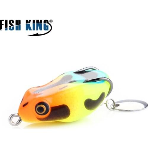 FISH KING 7.6g Snakehead Frog Lure Soft Tube Bait Plastic Fishing Lures Topwater Artificial Baits With Metal Spoon Double Hook