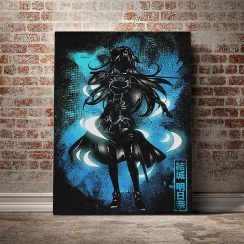 Yuuki Asuna Sword Art Online SAO poster Canvas Wall Art Decoration prints for living Kid Children room Home bedroom decor