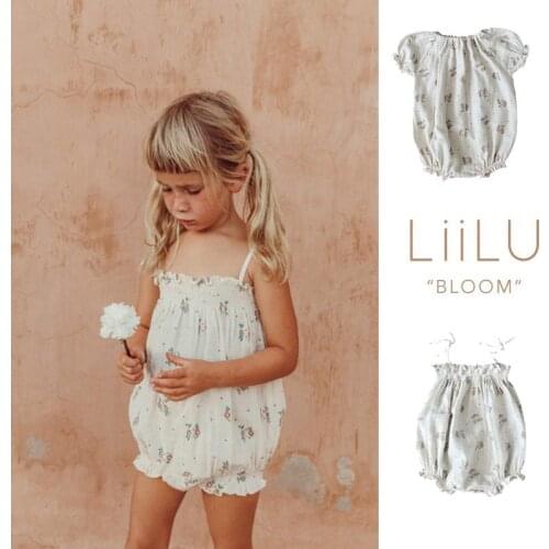 EnkeliBB 2021 Summer Hot Sellers Baby Girl Brand Floral Romper Super Beautiful Girl Clothes Onesie For Little Toddler Girls Lii