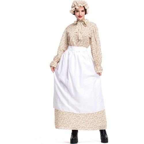 Halloween Adult Wolf Grandma Costume, Fairy Tale Theme Costume, Pastoral Farm Costume