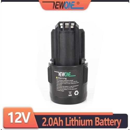 12V 2.0Ah lithium battery power tool accessories, 2000mAh compatible with rotating tools