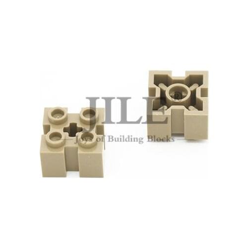 Moc Brick Modified 2x2 with Grooves and Axle Hole 90258 DIY Enlighten Building Blocks Bricks Sets Compatible Assembles Parts