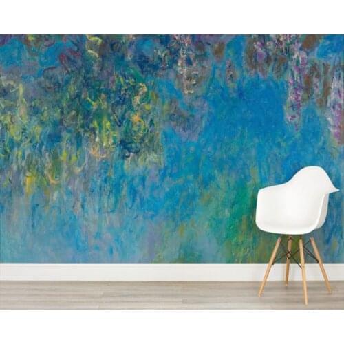 Custom wallpaper,Wisteria by Monet Wall Mural for living room bedroom sofa background wall home decoration papel de parede