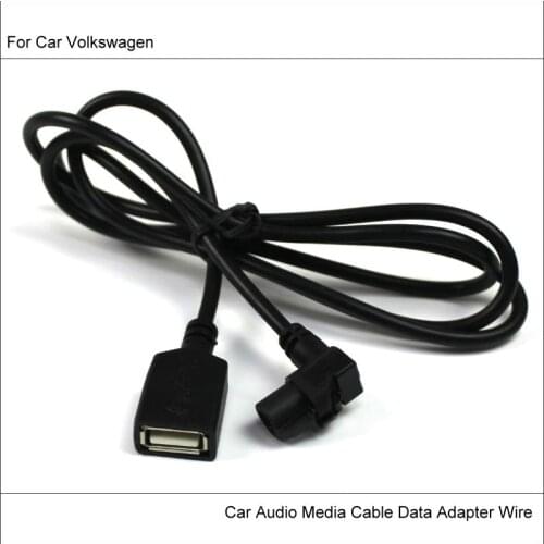 Original Plugs To USB Adapter Conector For Volkswagen VW Bora POLO Passat CC Car CD Radio Audio Media Cable Data Wire
