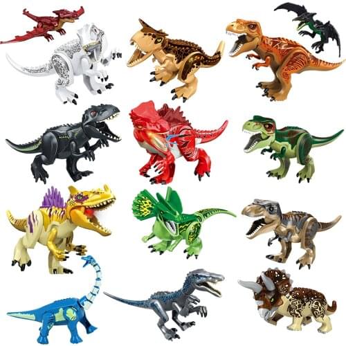 Jurassic Park World 2 Brutal Dinosaur Figures Blocks Boys Toys T-Rex Velociraptor Christmas National Holiday Gifts for Children