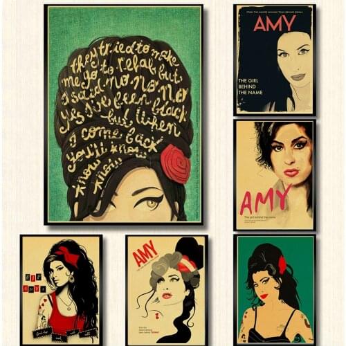 Singer Amy Winehouse Music Classic Vintage Poster painting Decorative Wall Stickers Home Posters Art home Decor