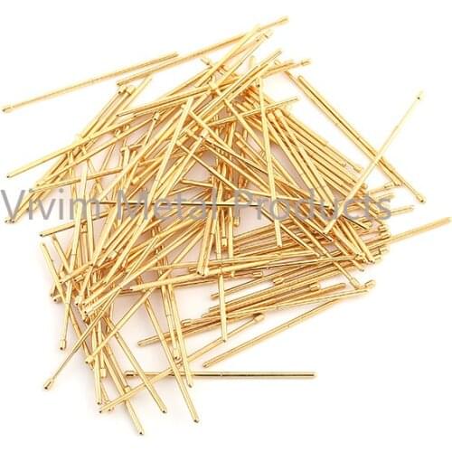 Durable Brass Spring Test Probe PAL75-D2 Household Metal Spring Test Probe Sleeve Length 33.35mm Spring Test Probe 100 / PCS