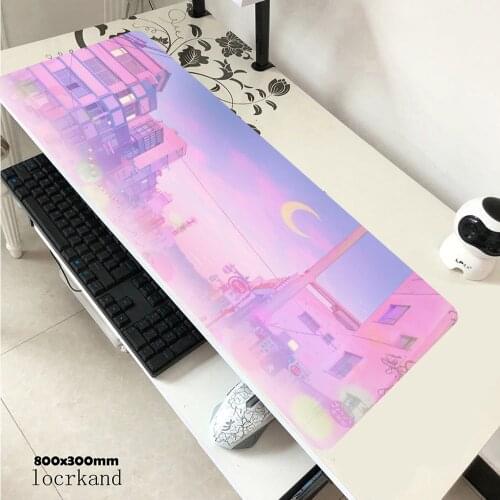 Pink Beautiful Girl Landscape Mouse Large Gaming Keyboard Computer Desk Pad Computer Tablet Mouse Pad Xxl Kawaii Mouse Pad 80x30