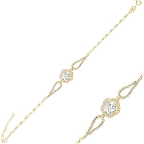 Silver 925 Sterling Star Zircon Cubic Zirconia Bracelet