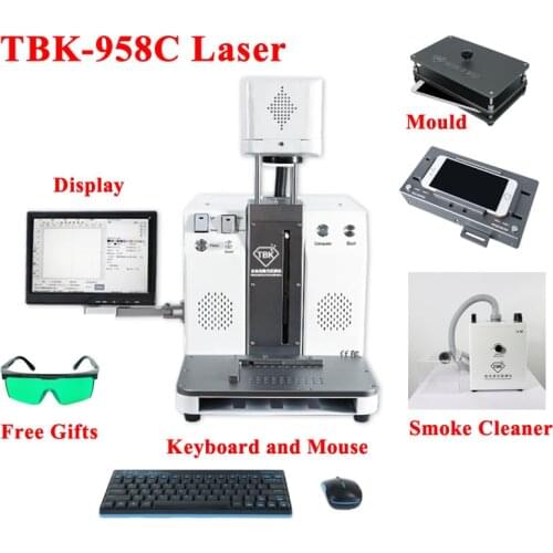 TBK-958C 6W Laser Marking Sepatator Wireless Phone Control separating Machine for iPhone Samsung Back Cover Glass Repairing Kit