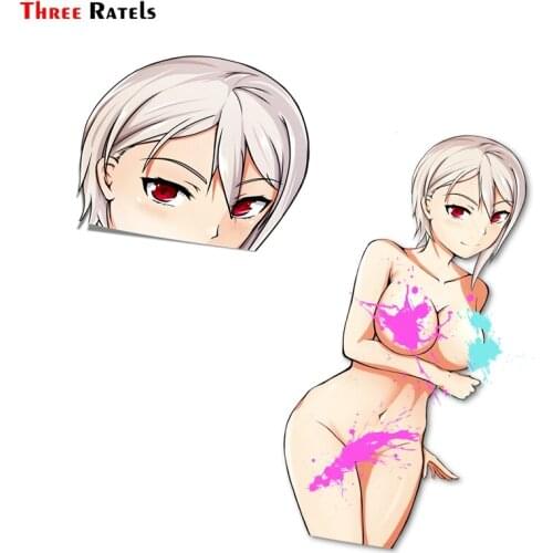 Three Ratels FC109 Shokugeki No Souma Nakiri Alice Anime Girl Peeker Decal Vinyl Car Sticker 3D Printing Laptop Refrigerator